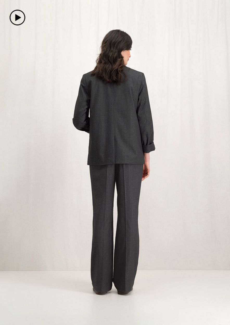 Circle Of Trust Koko Blazer Dark Grey Stripe