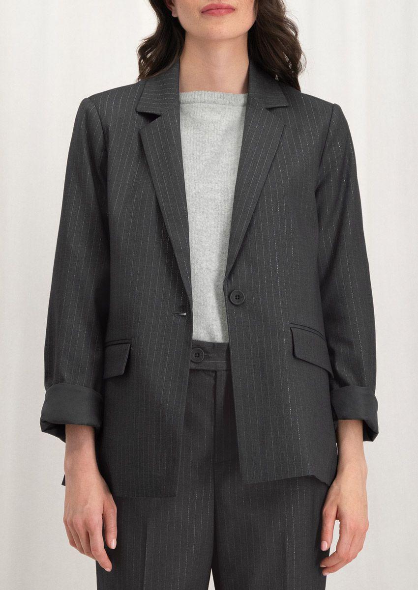 Circle Of Trust Koko Blazer Dark Grey Stripe