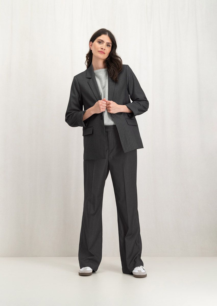 circle of trust Koko Blazer Dark Grey Stripe