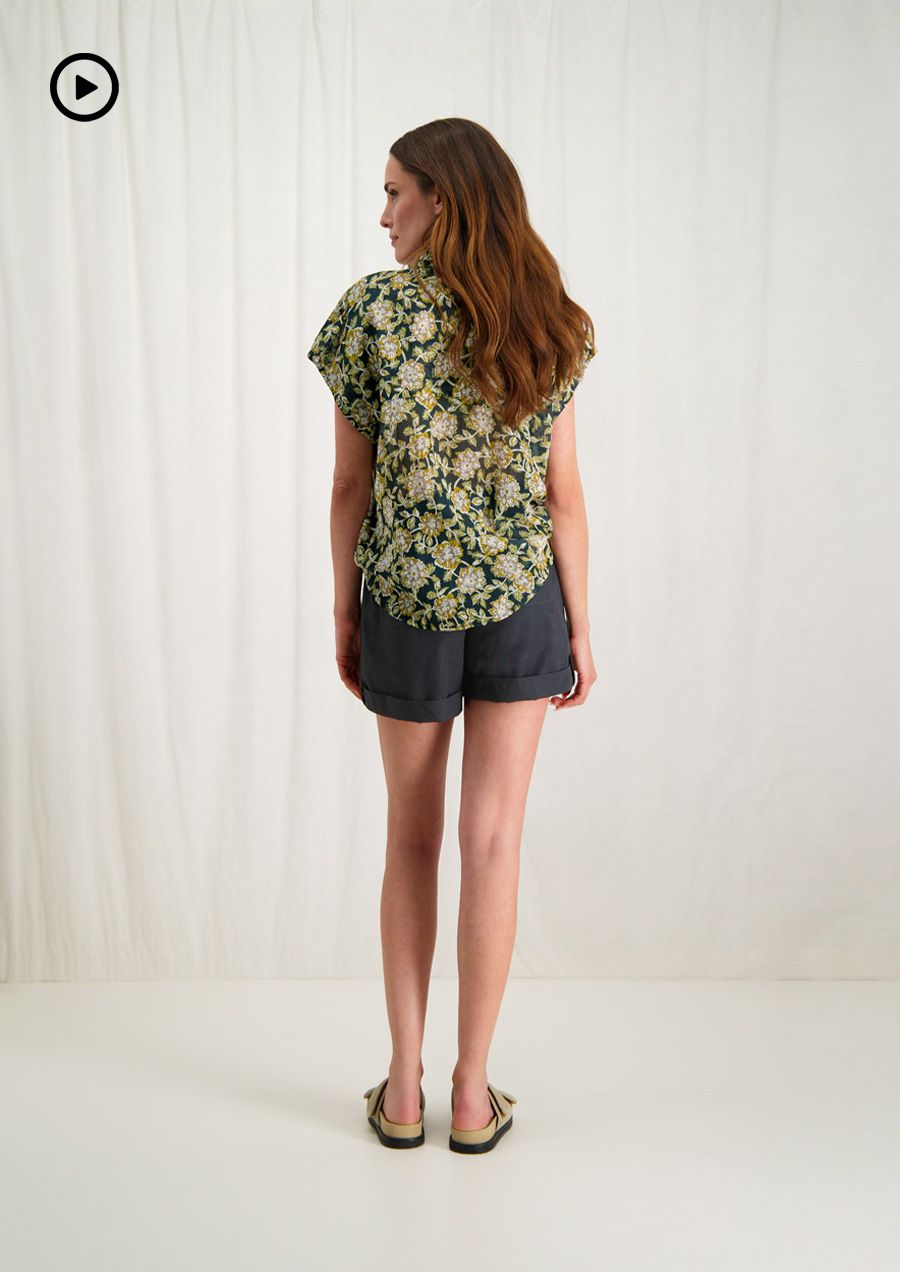 circle of trust Lana Blouse Indian Flower