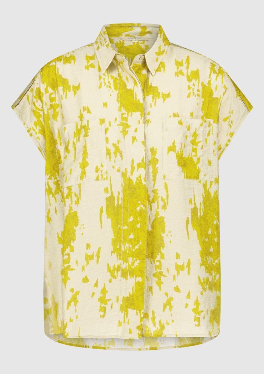 circle of trust Lana Blouse Lime Marble