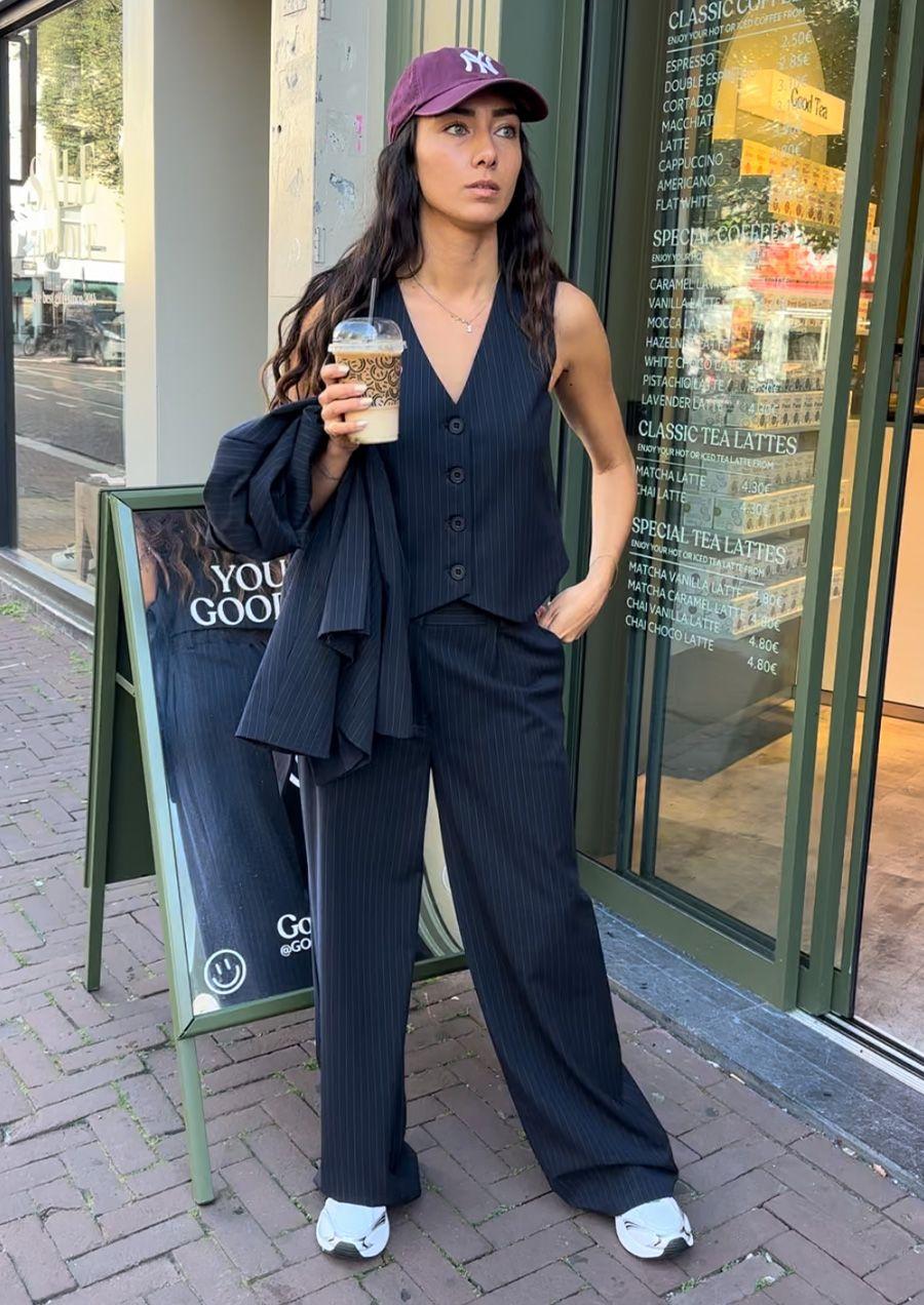 Circle Of Trust Lizz Pants Dark Blue Stripe