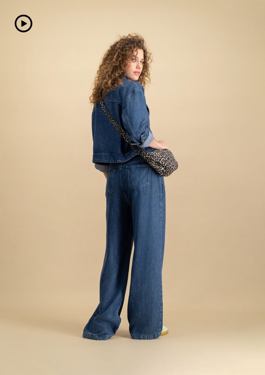 Circle Of Trust Lori Deep Pool Blue - Wide Leg