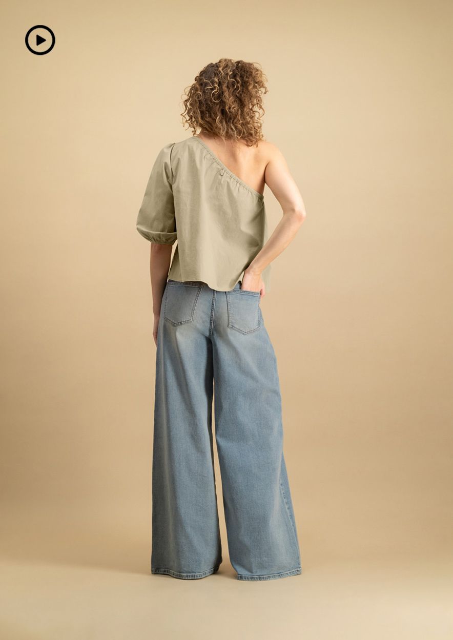 Circle Of Trust Marloes One Shoulder Olive Grey