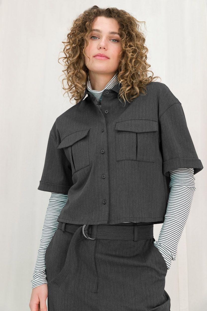 Circle Of Trust Minou Blouse Dark Grey Stripe