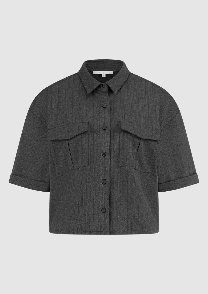 circle of trust Minou Blouse Dark Grey Stripe