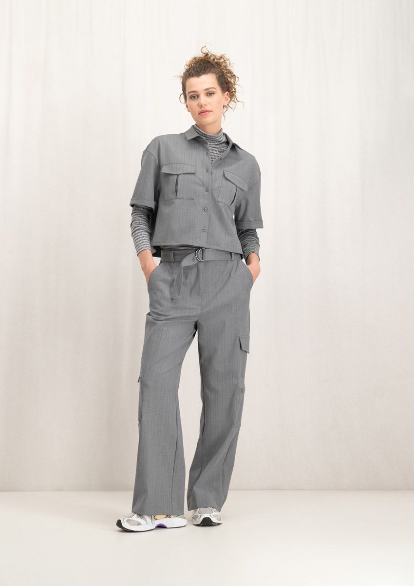 circle of trust Minou Blouse Grey Stripe