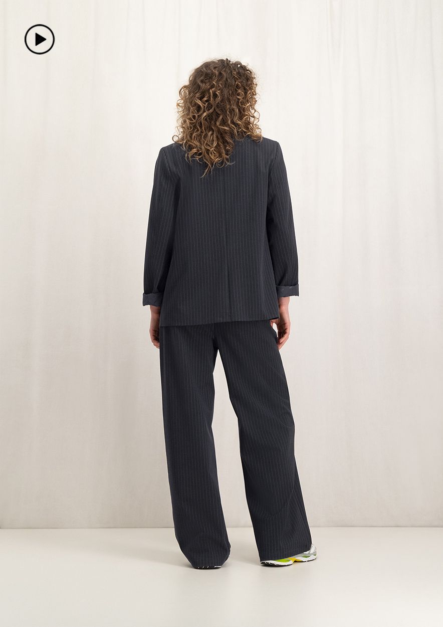 Circle Of Trust Nora Blazer Dark Blue Stripe