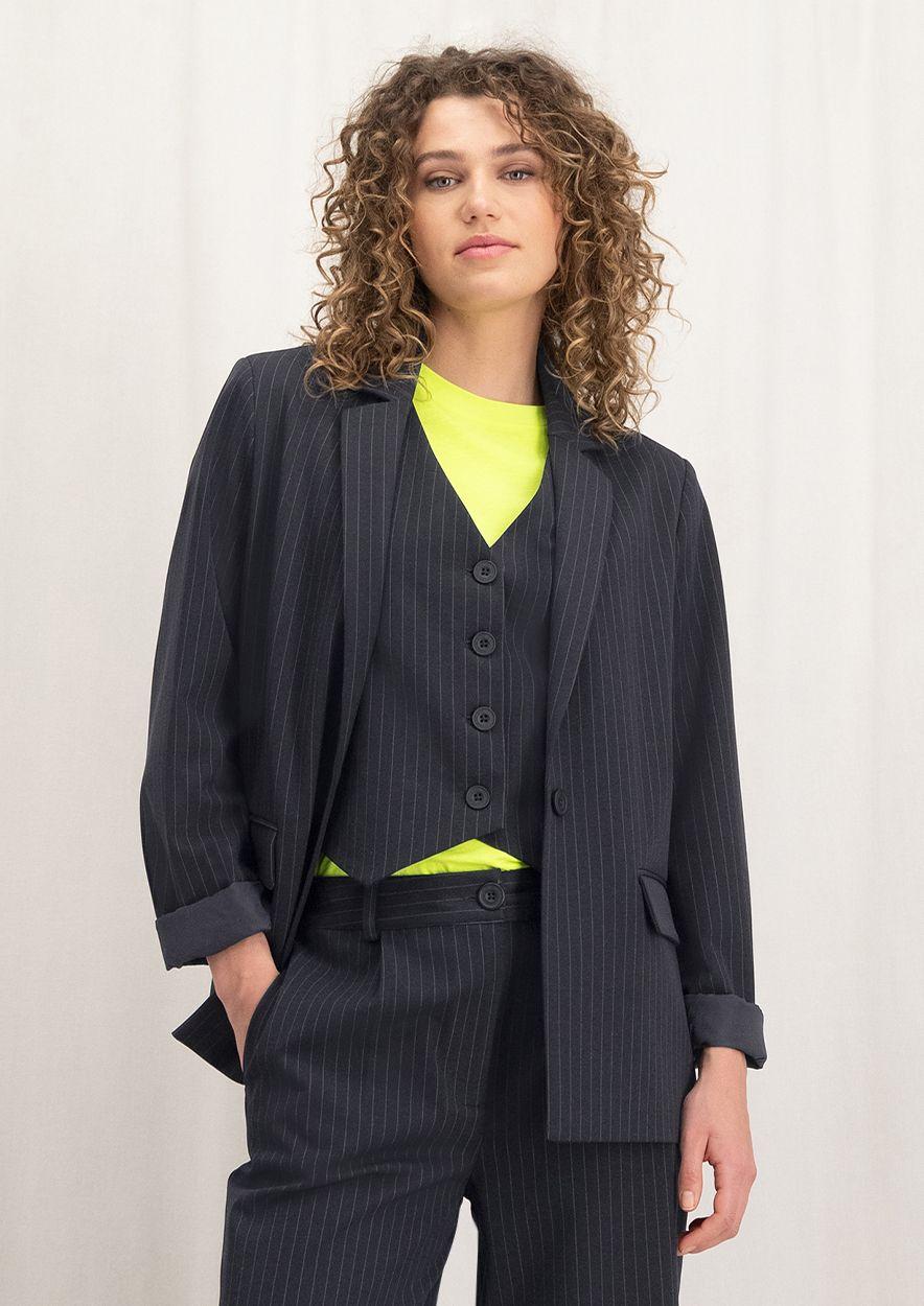 circle of trust Nora Blazer Dark Blue Stripe