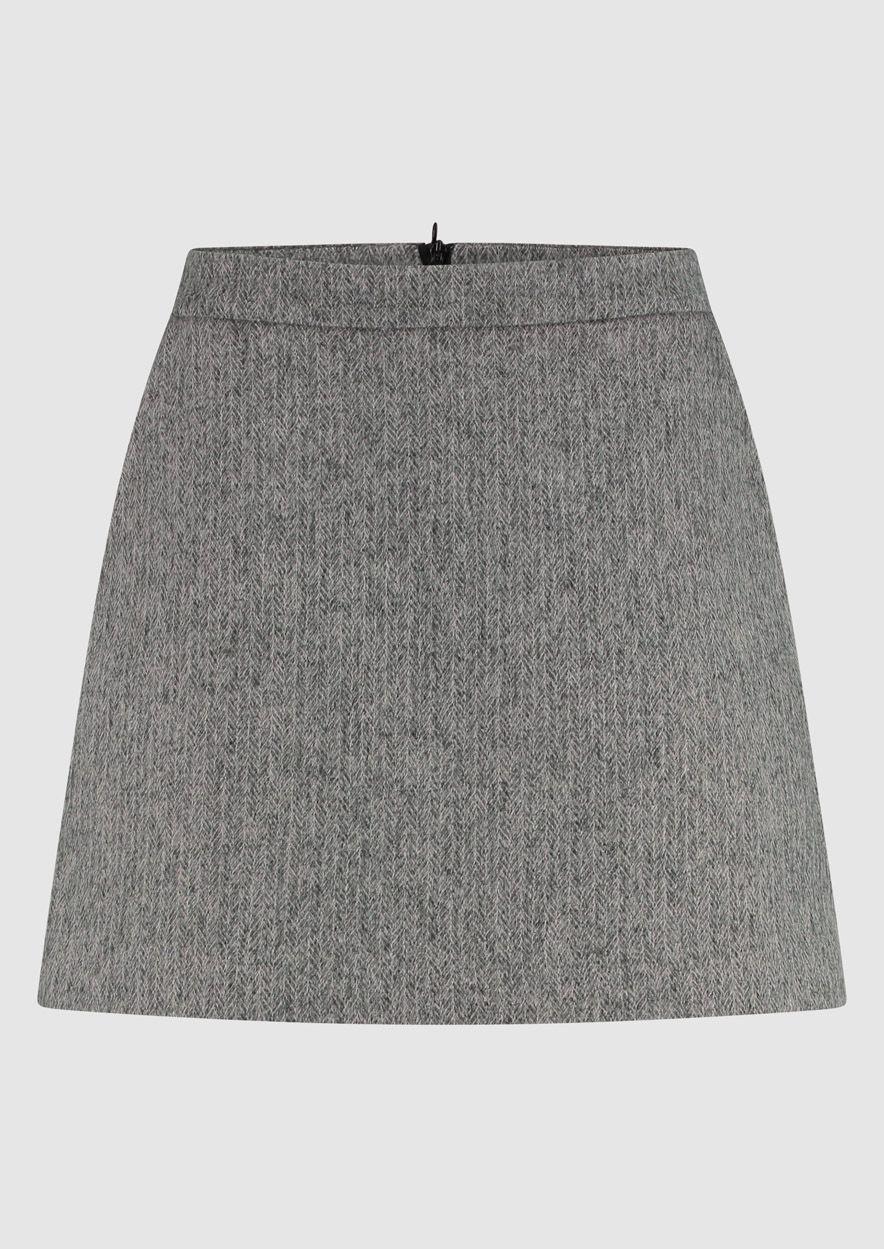 circle of trust Rebecca Skirt Herringbone Grey