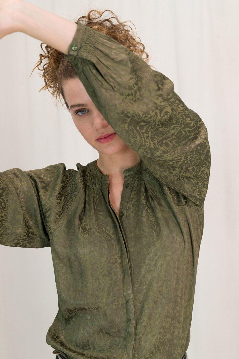 Circle Of Trust Sky Blouse Woodland Wavy