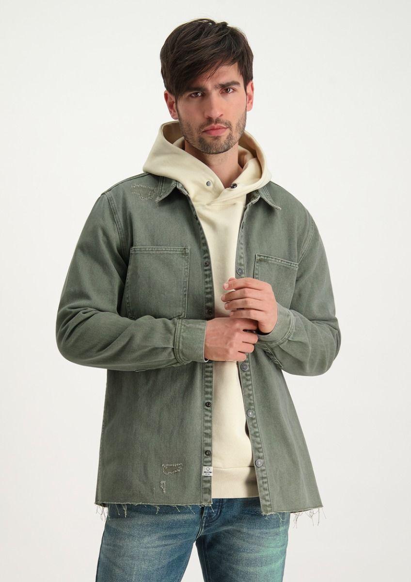 circle of trust Solomon Denim Overshirt Agave