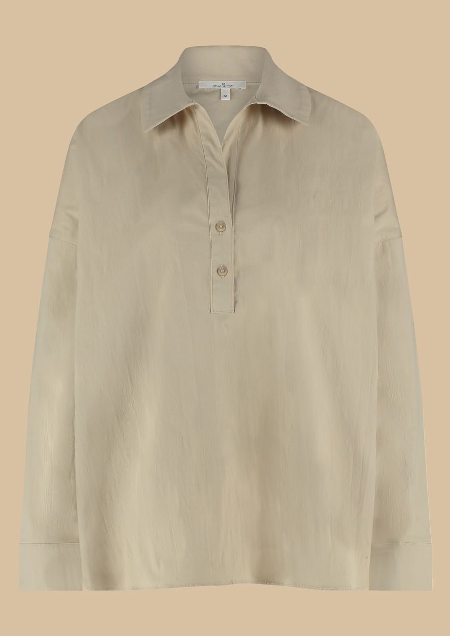 circle of trust Tess Blouse Olive Grey