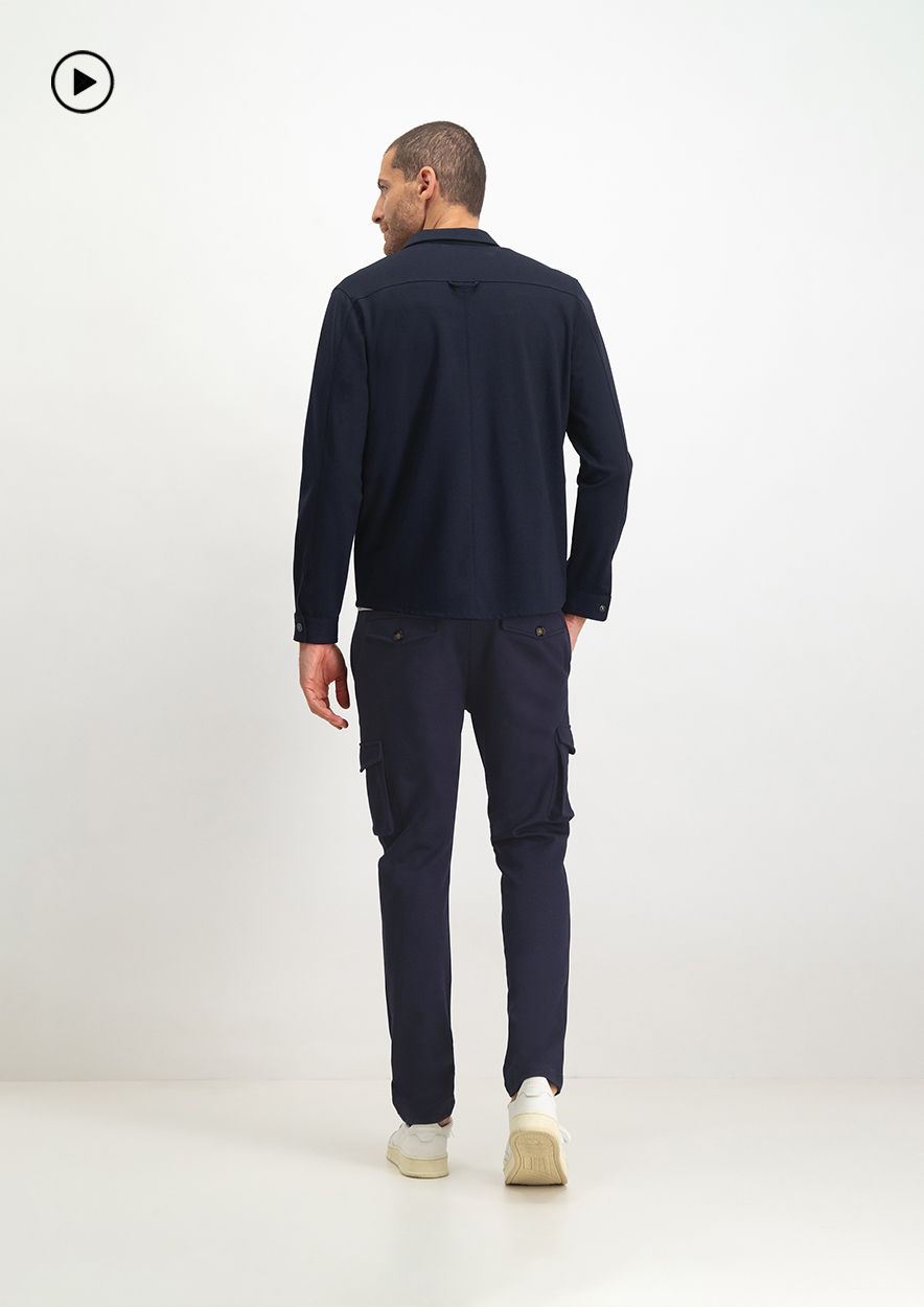 Circle Of Trust William Overshirt Midnight Blue