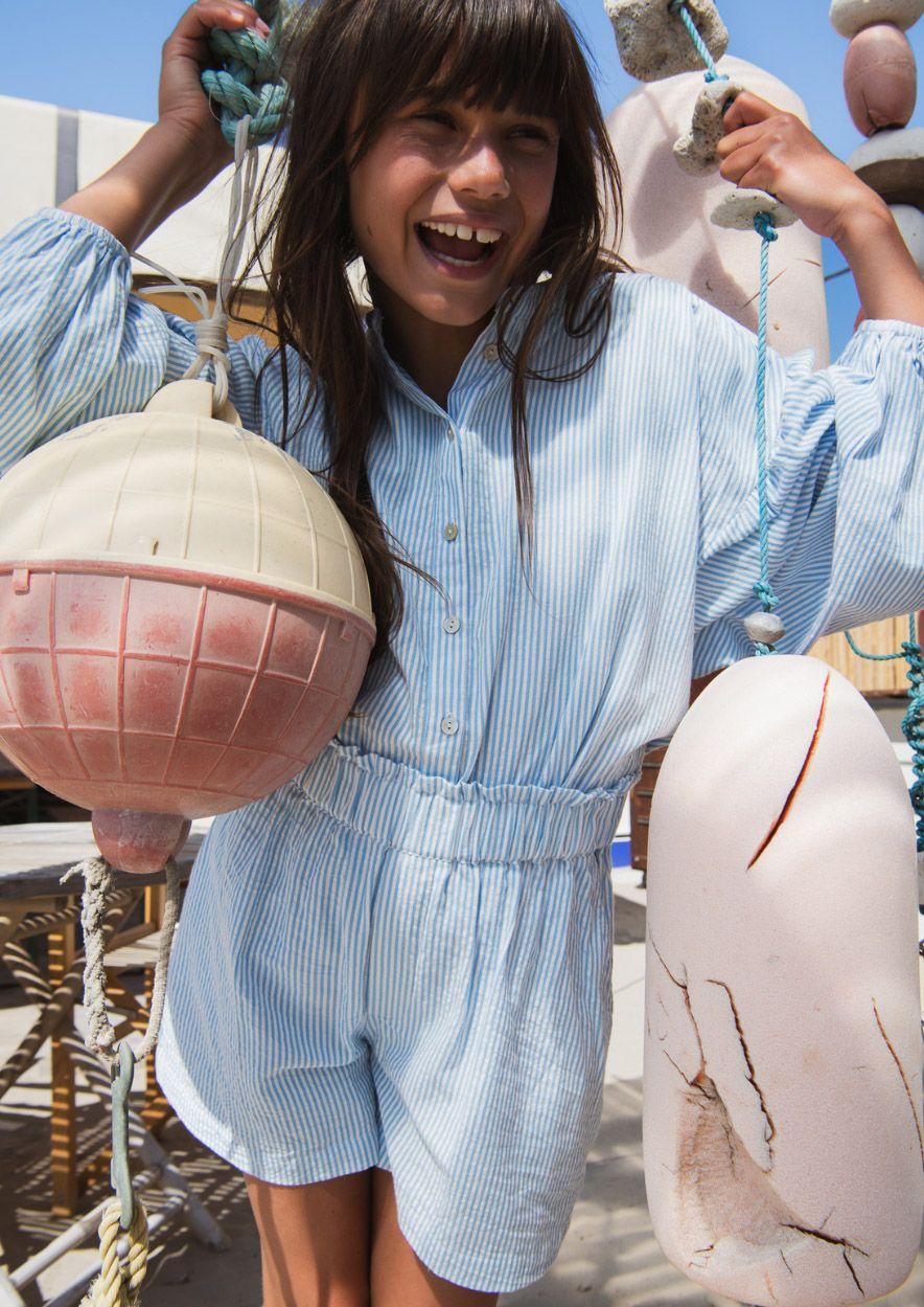 circle of trust Girls Gaby Short Fresh Water Stripe