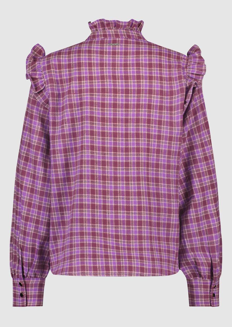 Circle Of Trust Girls Megan Blouse Orchid Flower Check