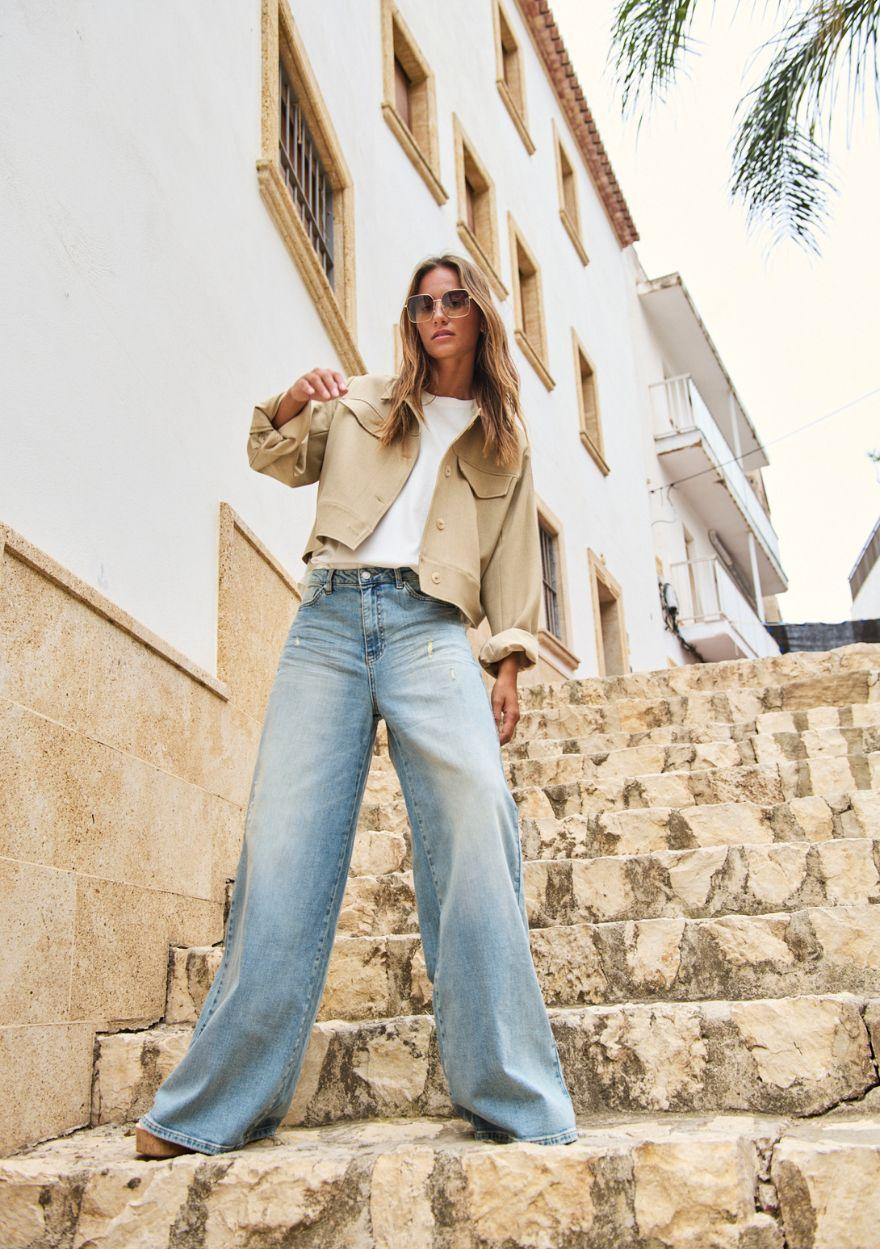 circle of trust Harley Paradise Blue - Wide-Leg Flared