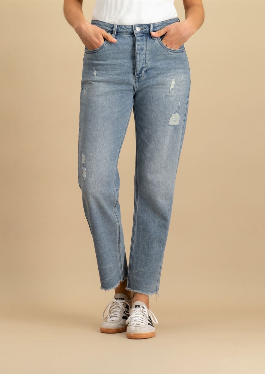 circle of trust Jaimy Cropped Poppy Blue - Loose Straight Fit