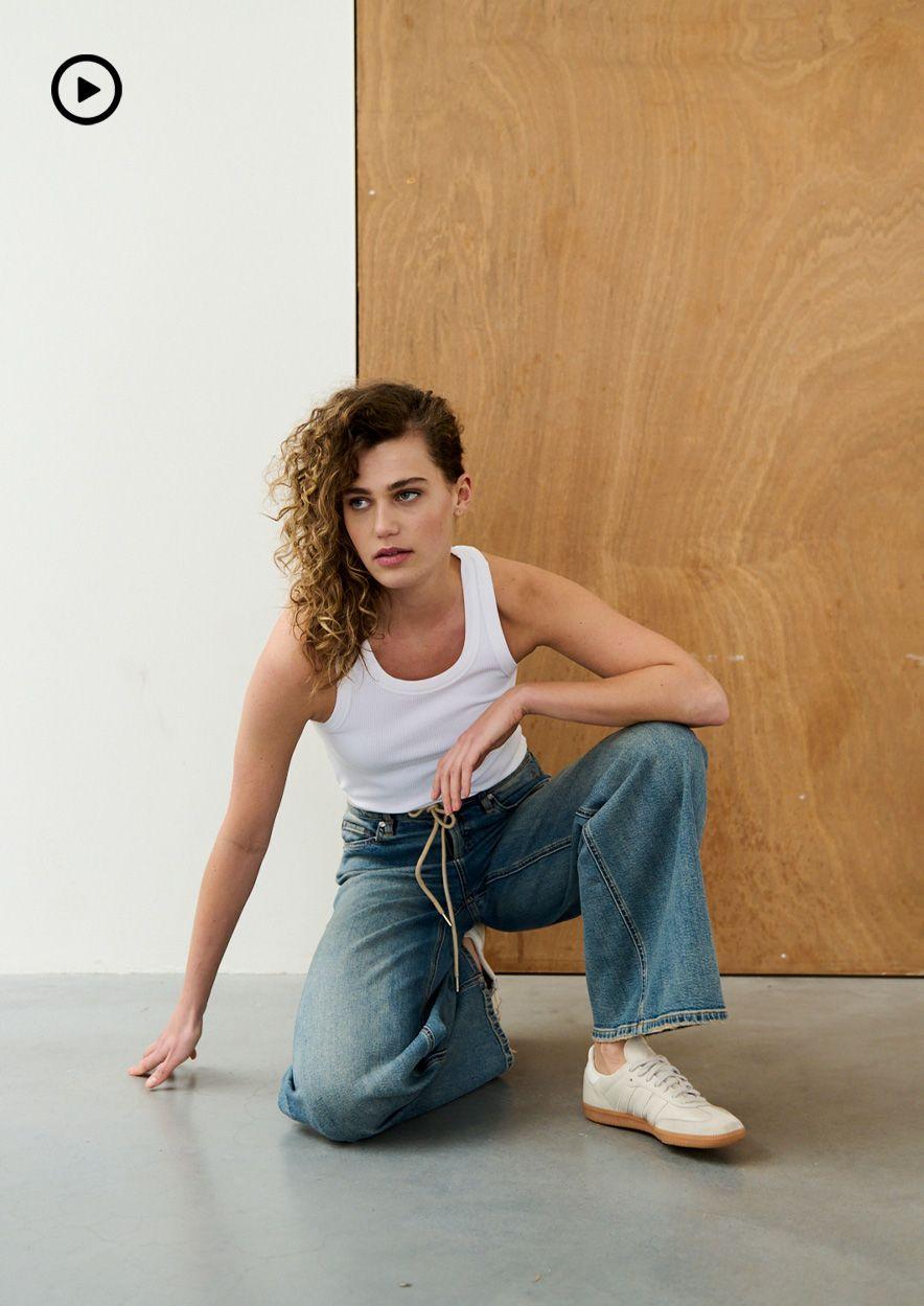 Circle Of Trust Jona Wide Leg Bimini Blue - Wide Leg High Waist