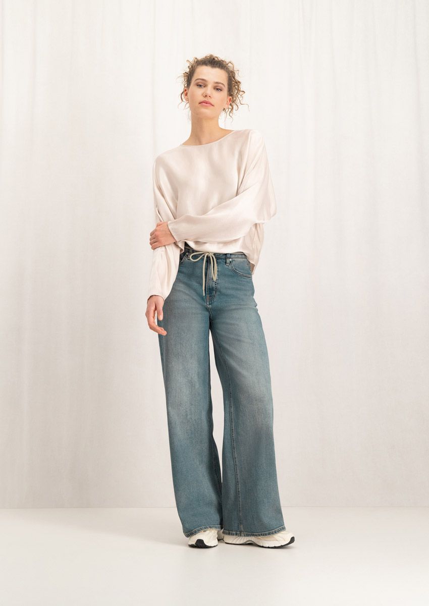 Circle Of Trust Jona Wide Leg Bimini Blue - Wide Leg High Waist