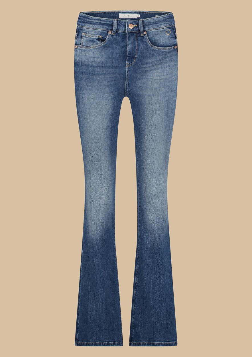 circle of trust Libby Mystic Blue - High-Waist Flared