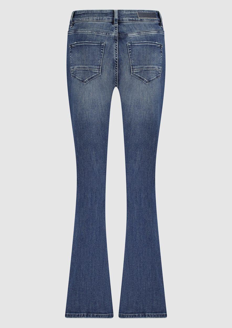 Circle Of Trust Libby Popover Blue - High Waist Flared