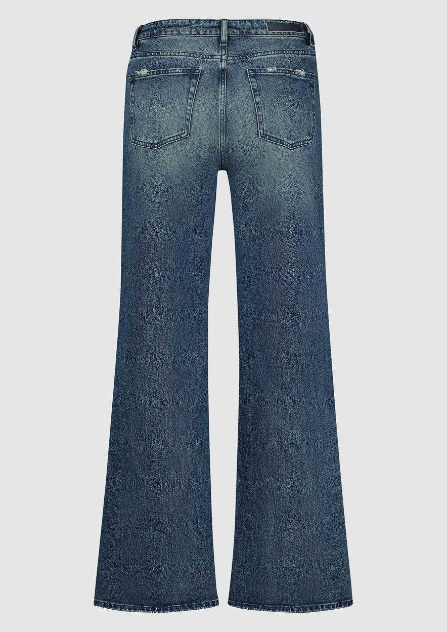 Circle Of Trust Maddy Popover Blue - High Rise Wide Leg