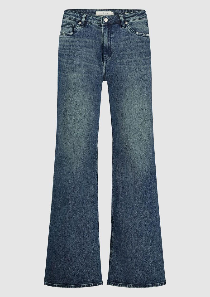 circle of trust Maddy Popover Blue - High Rise Wide Leg