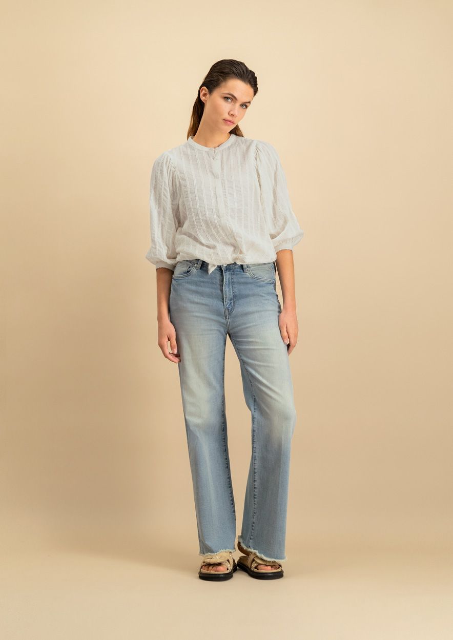 circle of trust Marlow Paradise Blue - High Rise Wide Leg