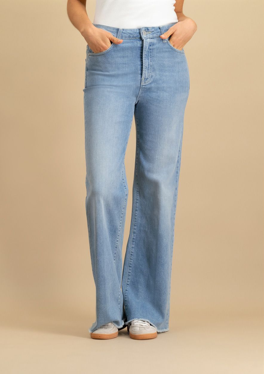 Circle Of Trust Marlow Sporty Blue - High Rise Wide Leg