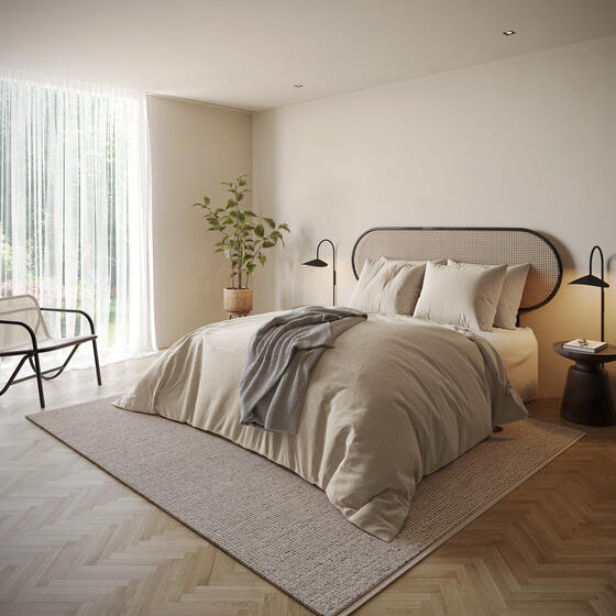 clarysse Noa dekbedovertrek Bedlinnen van gewassen biologisch katoen