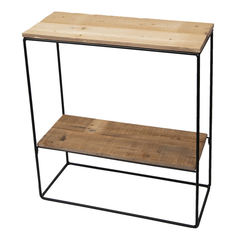 Clayre & Eef 50308 Sidetable 60x25x66 Cm Bruin Hout Rechthoek Wandtafel