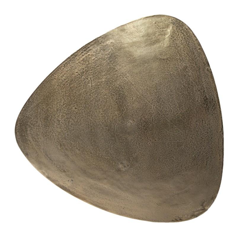 Clayre & Eef 50422S Salontafel 60x60x42 Cm Goudkleurig Aluminium Driehoek Bijzettafel