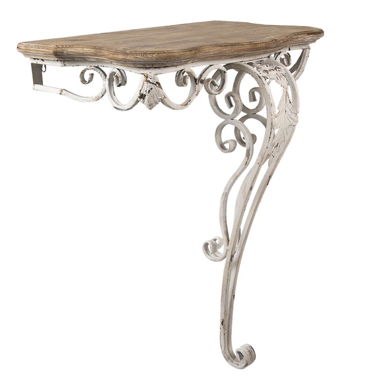 Clayre & Eef 50509 Sidetable 70x43x78 Cm Bruin Hout Rechthoek Wandtafel