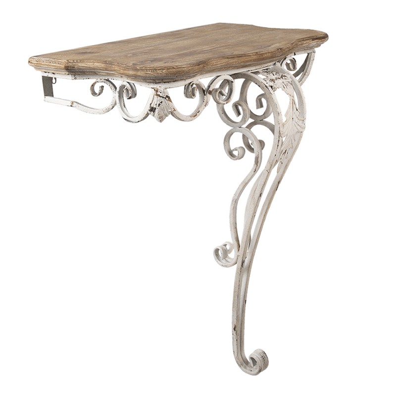 Clayre & Eef 50509 Sidetable 70x43x78 Cm Bruin Hout Rechthoek Wandtafel