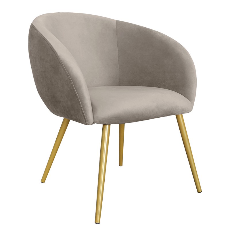 Clayre & Eef 50561G Eetkamerstoel 65x64x74 Cm Grijs IJzer Stoel