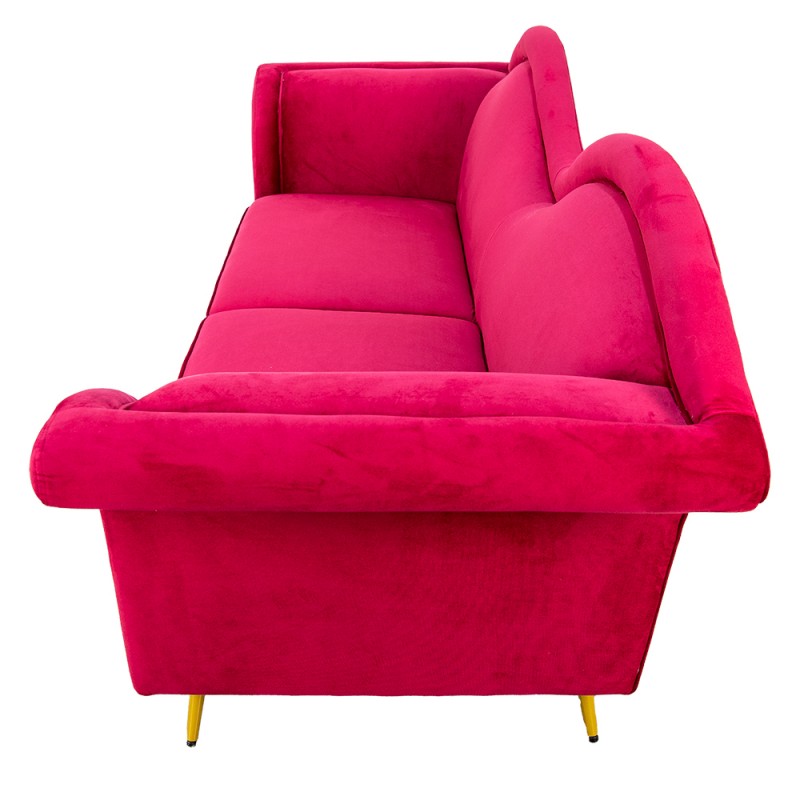 Clayre & Eef 50563BU Zitbank 3-zits 3-Zits Rood Hout Bankstel