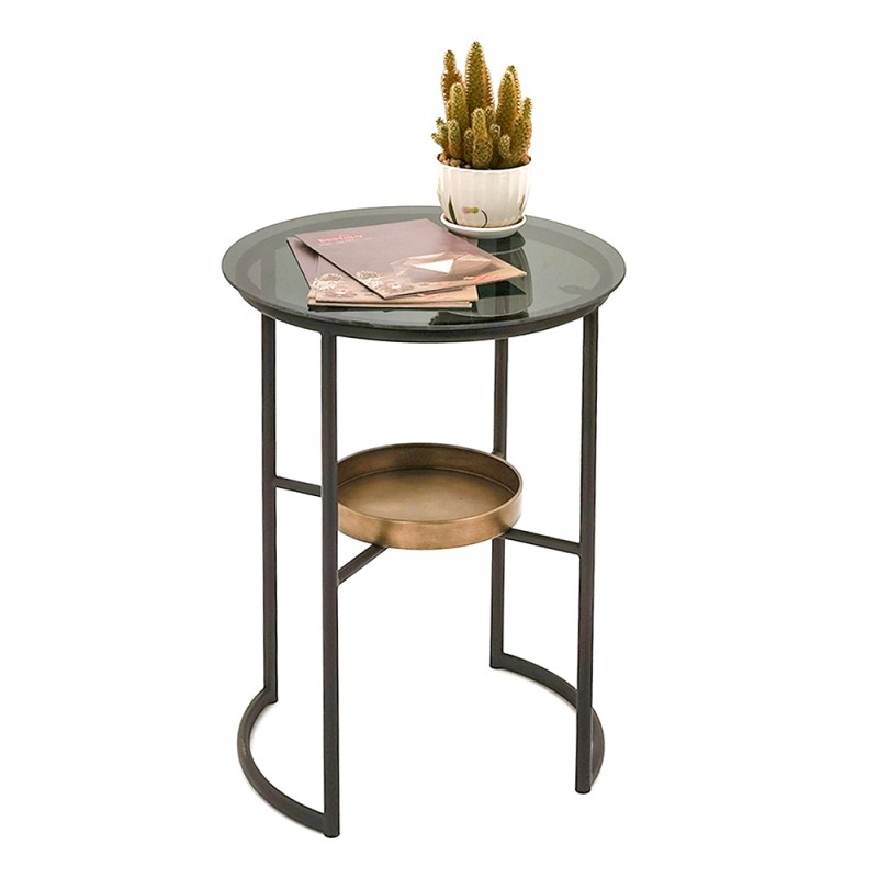 Clayre & Eef 50675 Bijzettafel Ø 43x55 Cm Zwart IJzer