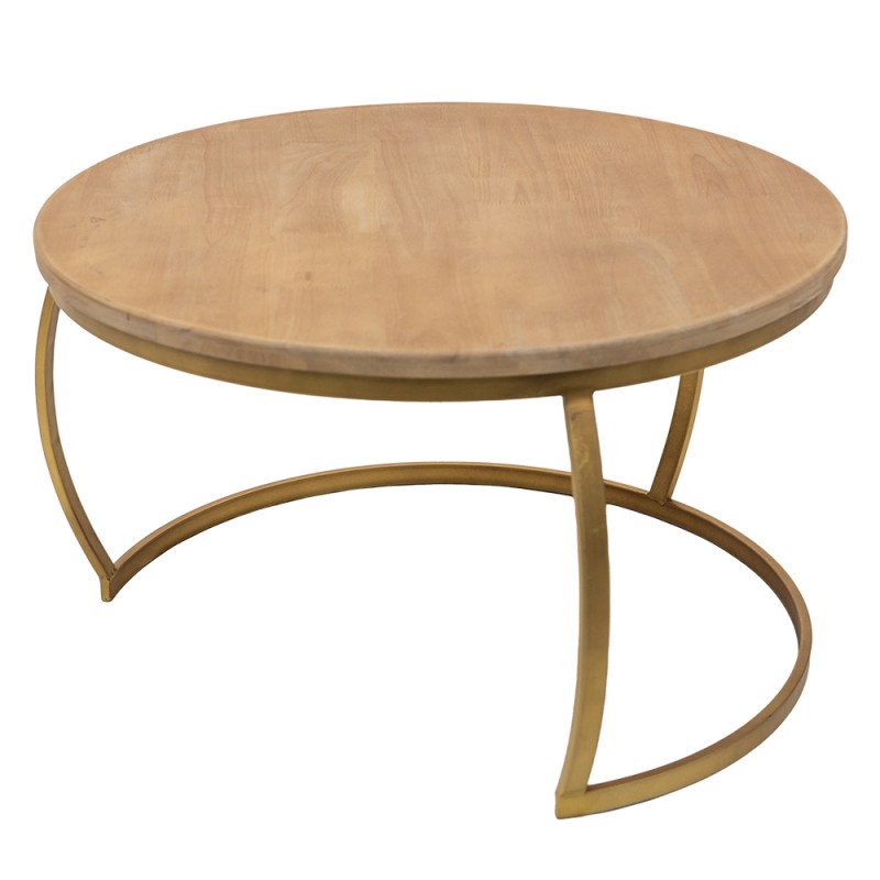 Clayre & Eef 50679 Bijzettafel Ø 62x37 Cm Bruin IJzer