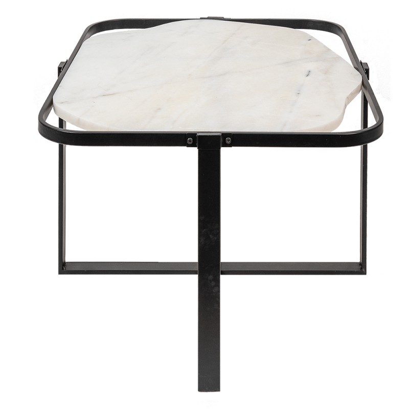 Clayre & Eef 50681 Salontafel 86x68x45 Cm Zwart Wit IJzer Bijzettafel