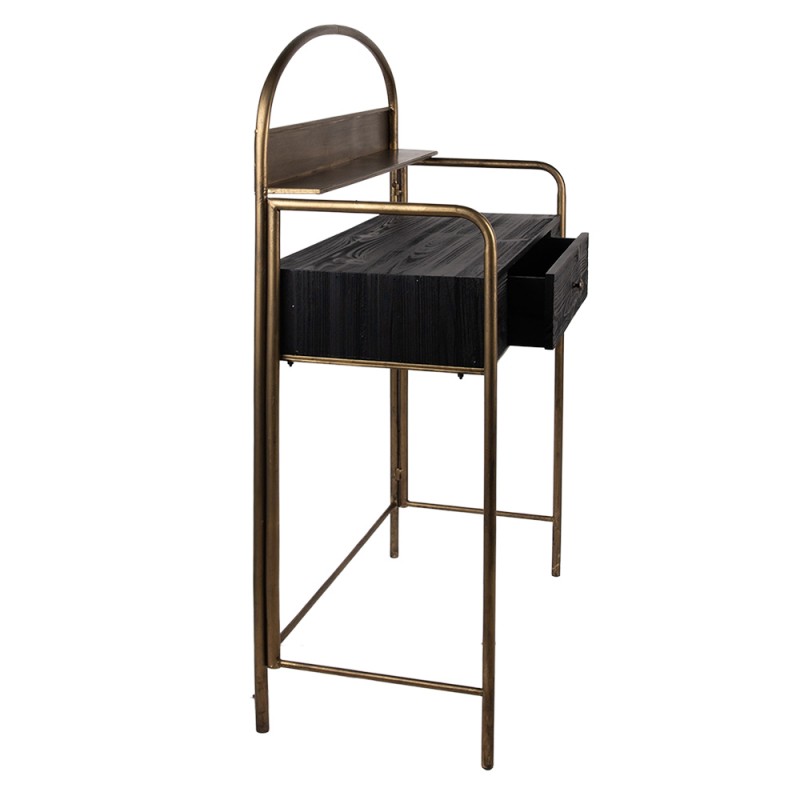 Clayre & Eef 50700 Sidetable 78x38x118 Cm Koperkleurig IJzer Rechthoek Wandtafel