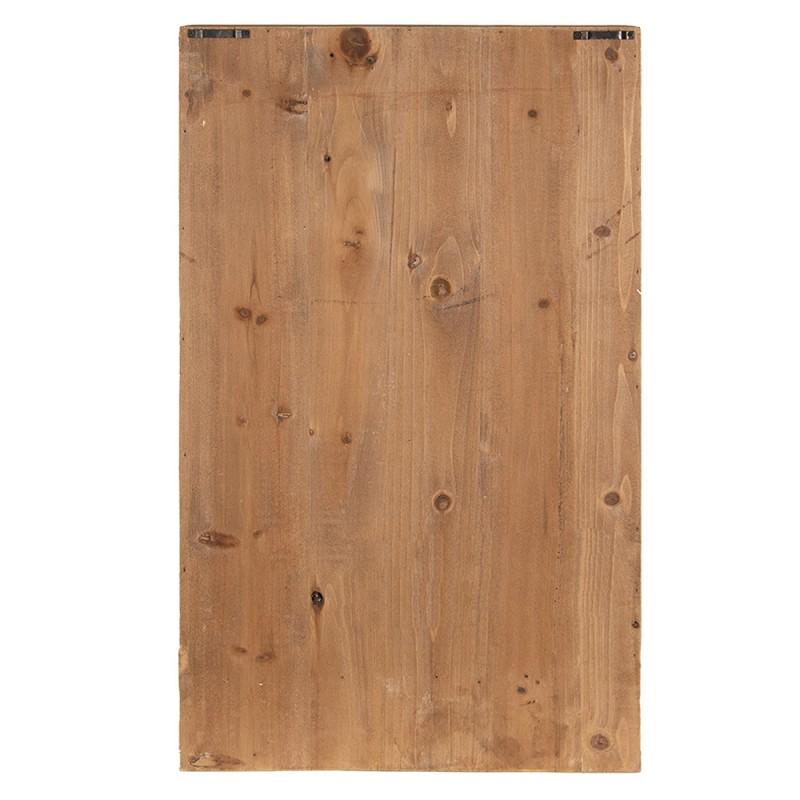 Clayre & Eef 50743 Wandrek 71 Cm Bruin Zwart Hout Muurrek