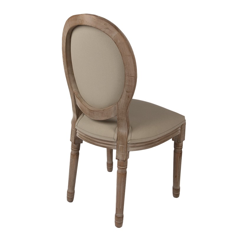 Clayre & Eef 50786 Eetkamerstoel 48x46x96 Cm Bruin Hout