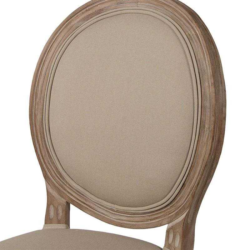 Clayre & Eef 50786 Eetkamerstoel 48x46x96 Cm Bruin Hout