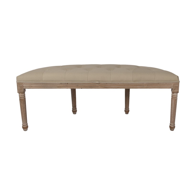Clayre & Eef 50787 Bankje 125x41x48 Cm Bruin Beige Hout