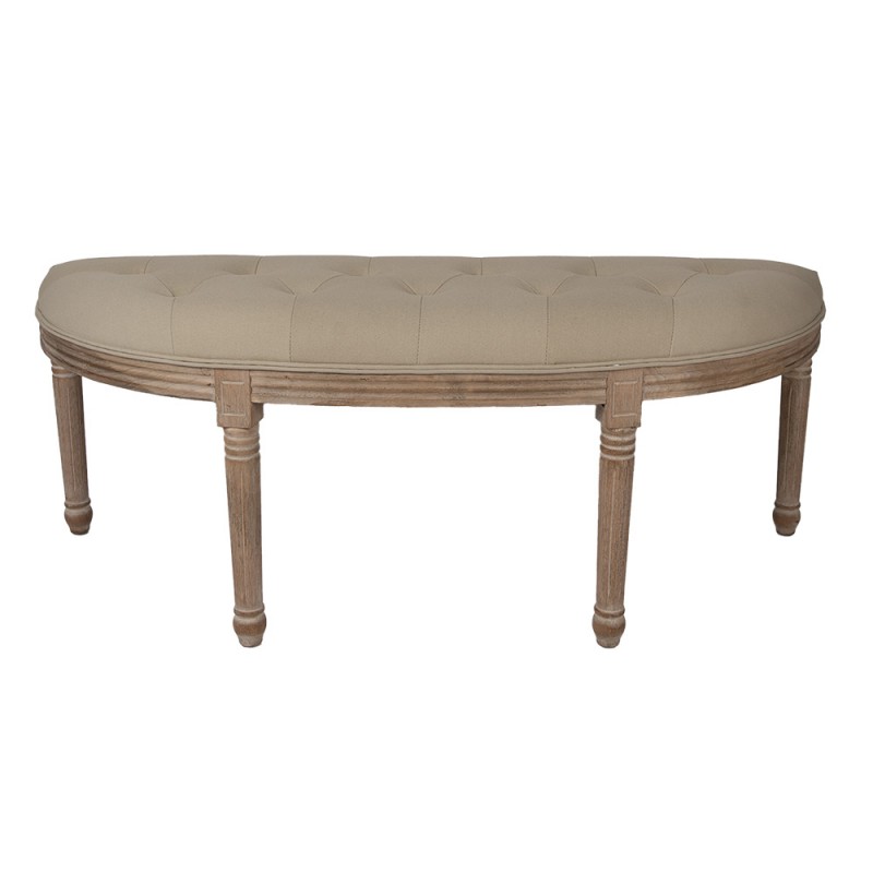 clayre & eef 50787 Bankje 125x41x48 cm Bruin Beige Hout