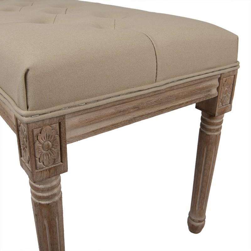 Clayre & Eef 50788 Bankje 122x41x46 Cm Bruin Beige Hout