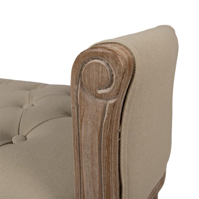 Clayre & Eef 50790 Bankje 113x44x60 Cm Bruin Beige Hout