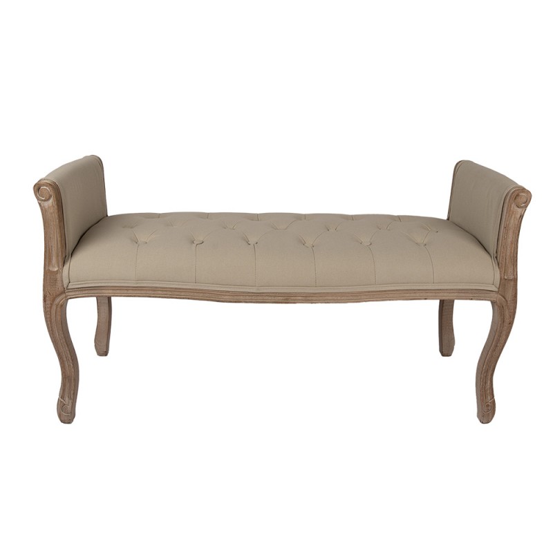 clayre & eef 50790 Bankje 113x44x60 cm Bruin Beige Hout