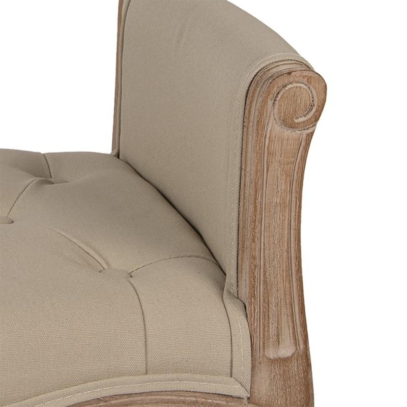 Clayre & Eef 50791 Bankje 67x44x60 Cm Bruin Beige Hout